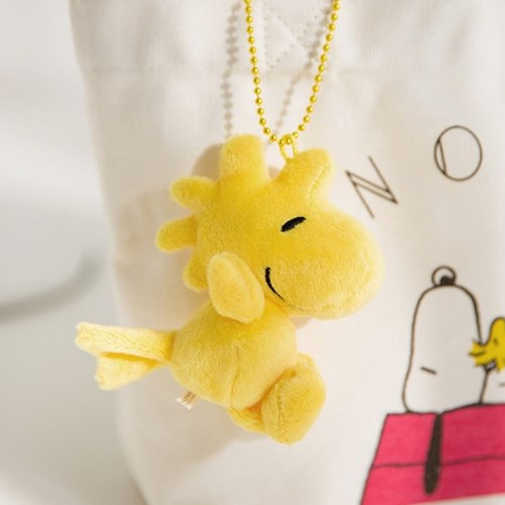 Peanuts Snoopy Woodstock Mascot Plush Keychain