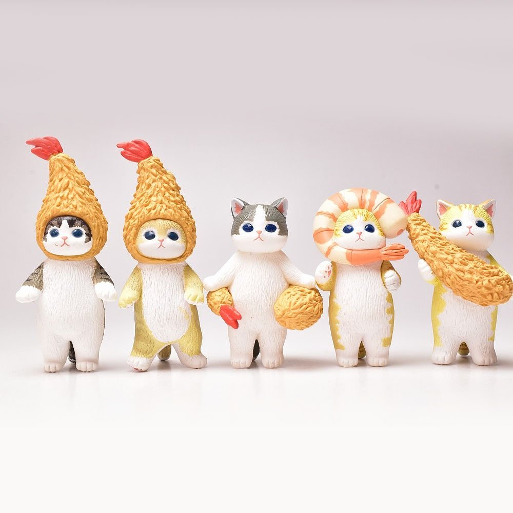 Mofusand Fried Shrimp Cat Figure Keychain