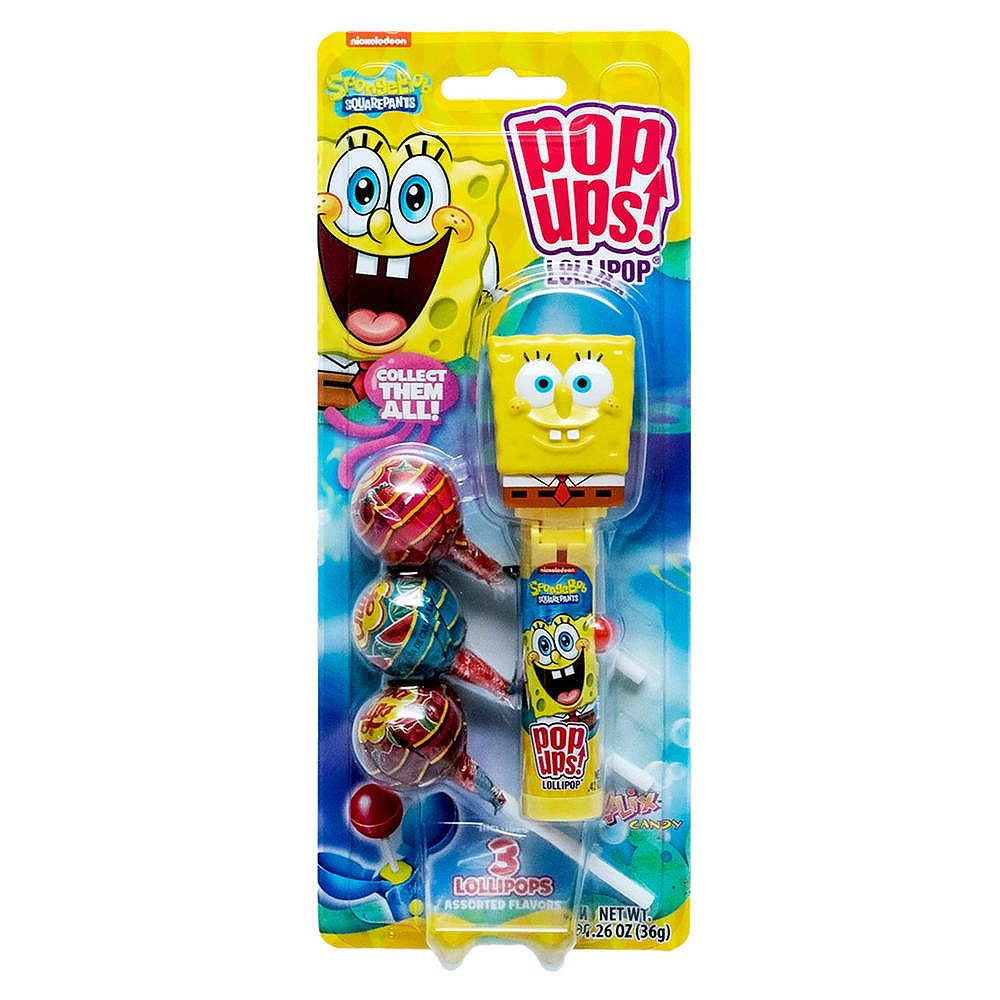 Spongebob Pop Ups 3 Chupa Chups Lollipops