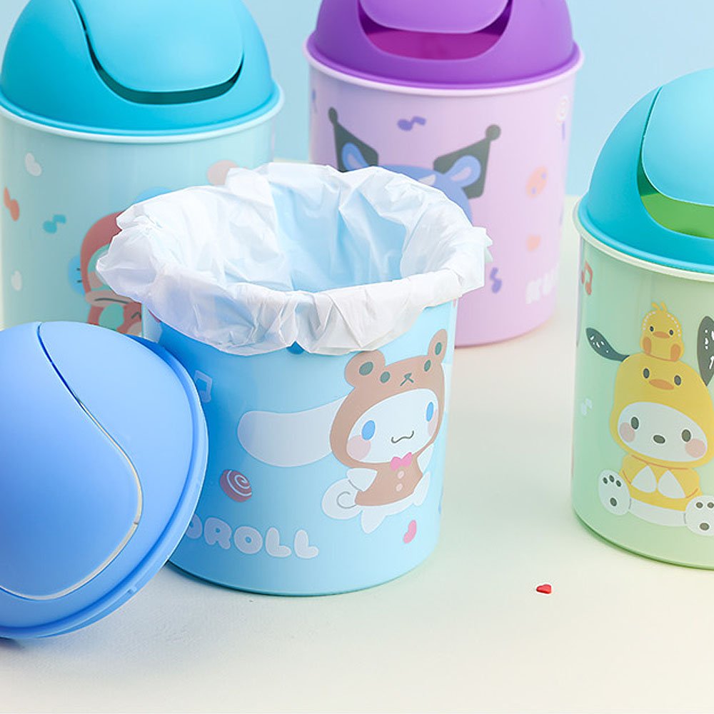 Sanrio Hello Kitty Desk Trash Bin w/ Swing Lid