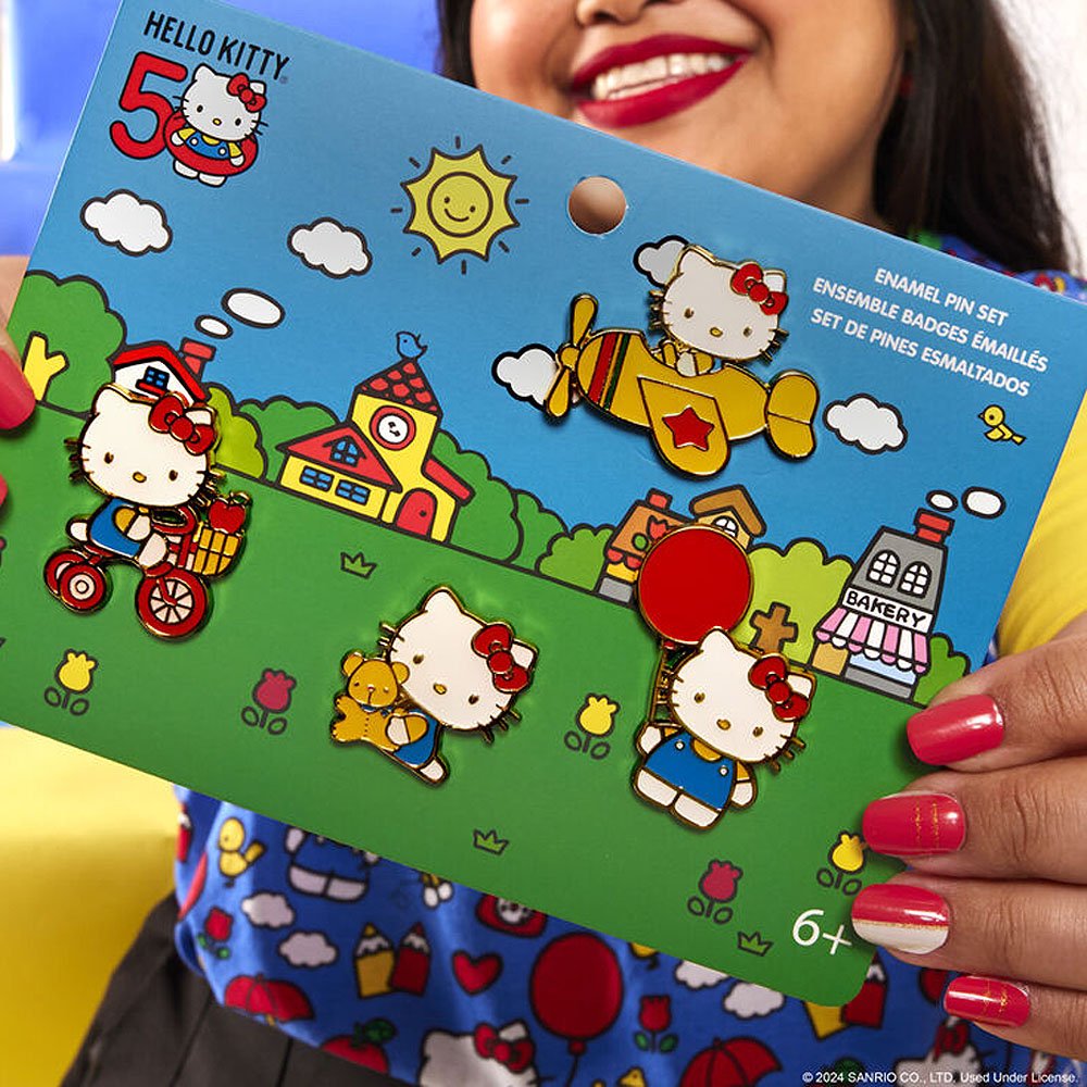Loungefly x Sanrio Hello Kitty 50th Anniversary 4-Piece Pin Set