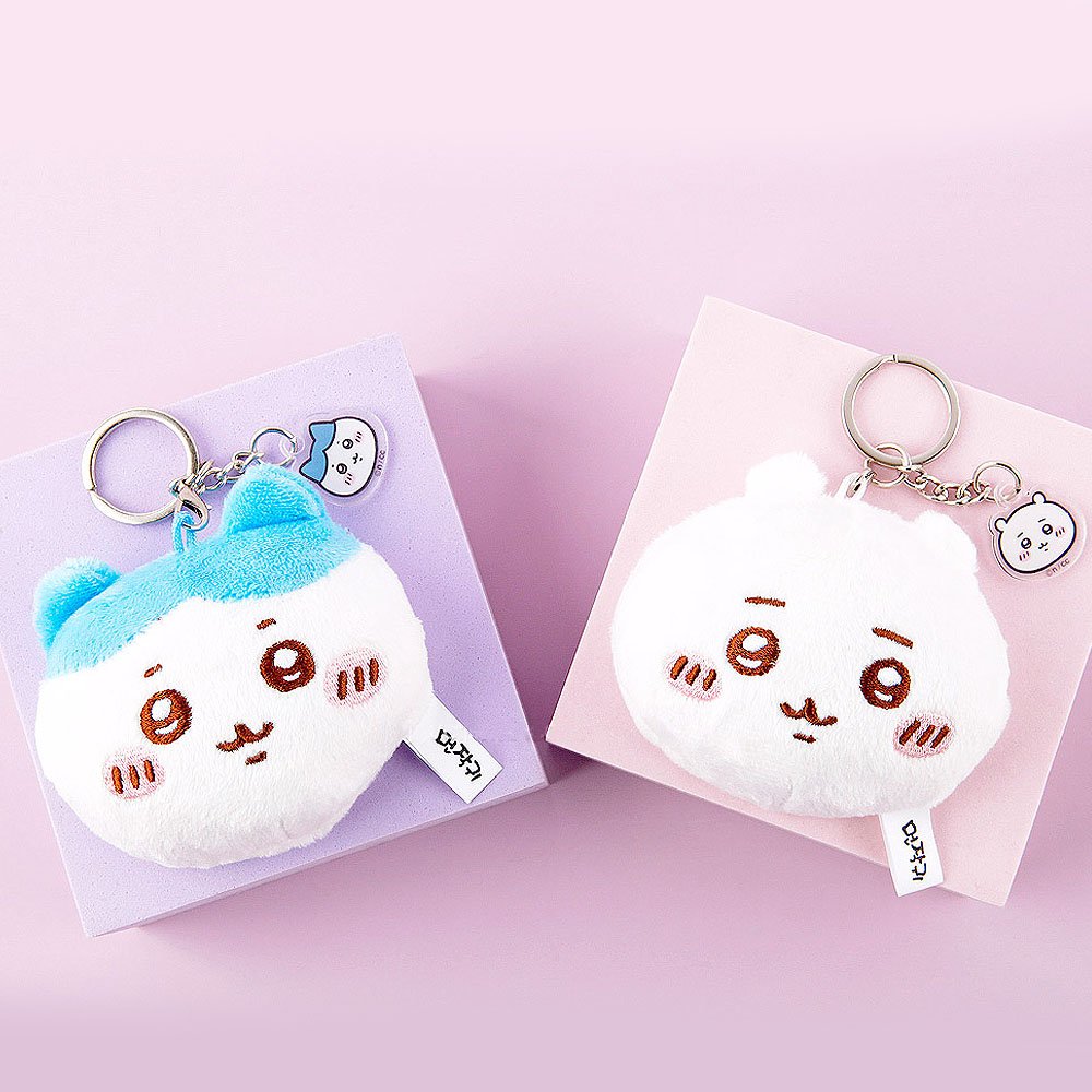 Chiikawa and Hachiware Plush Mirror Keychain