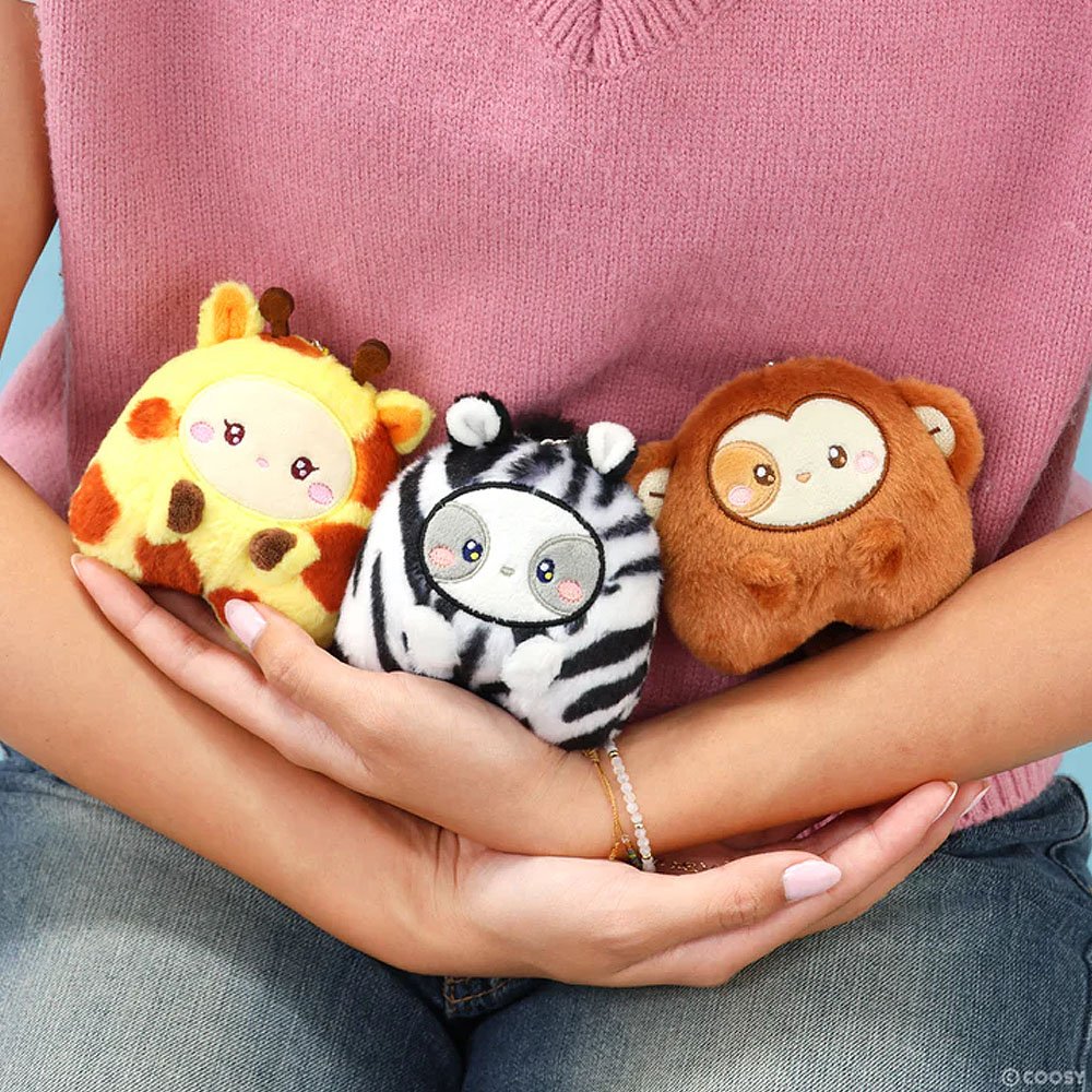 Anirollz Miniz Giraffe Bunniroll Plush Charm Keychain
