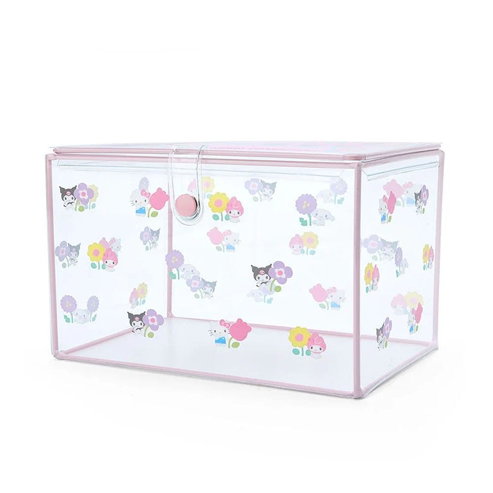Sanrio Characters Storage Clear Box :Pastel Check