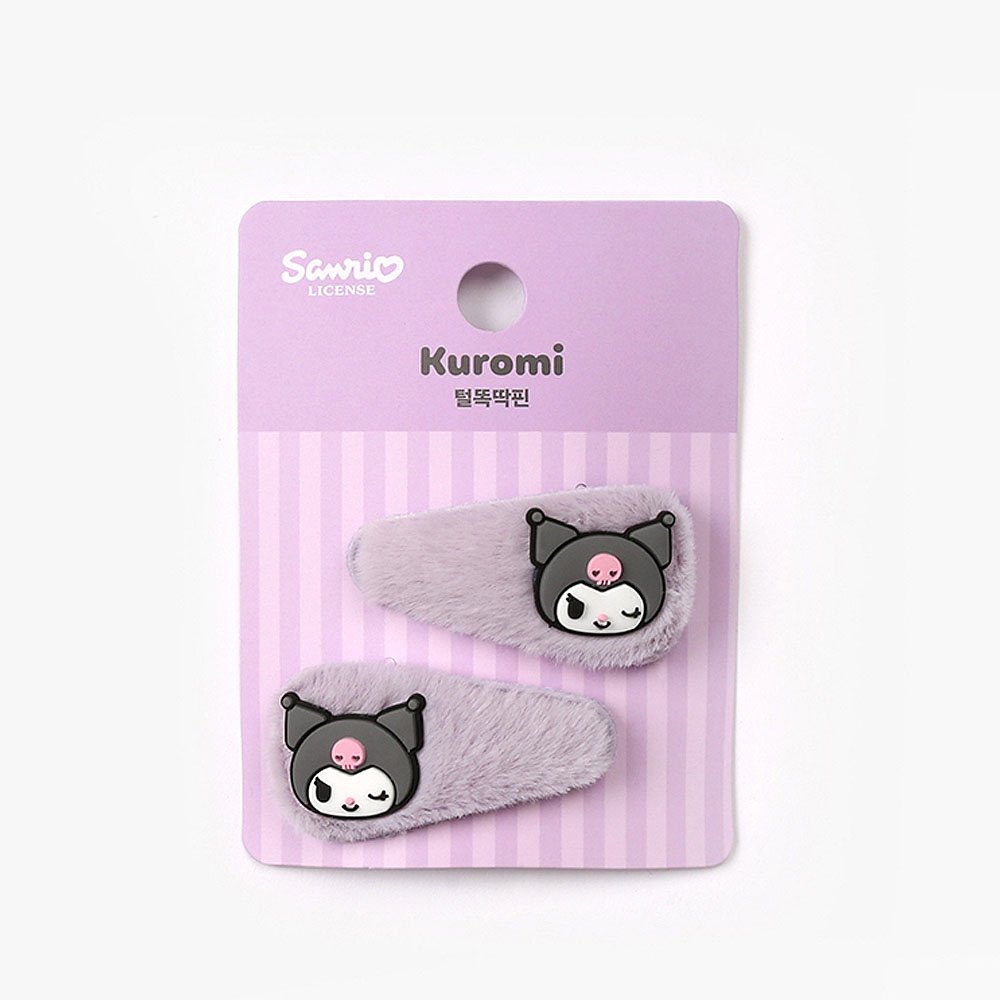 Sanrio Kuromi Furry Hair Pins