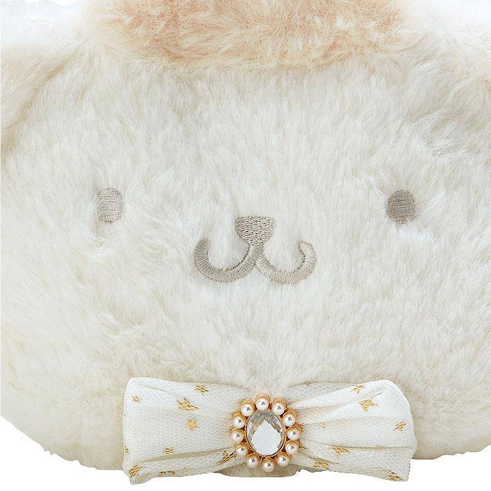 Pompompurin Fluffy Plush Clutch: White Gold