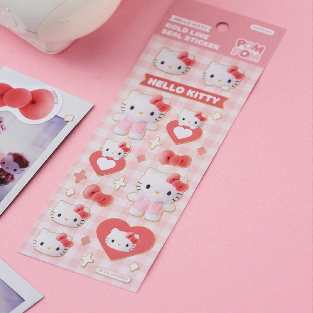 Sanrio Characters Gold Bolder Sticker :Pompom
