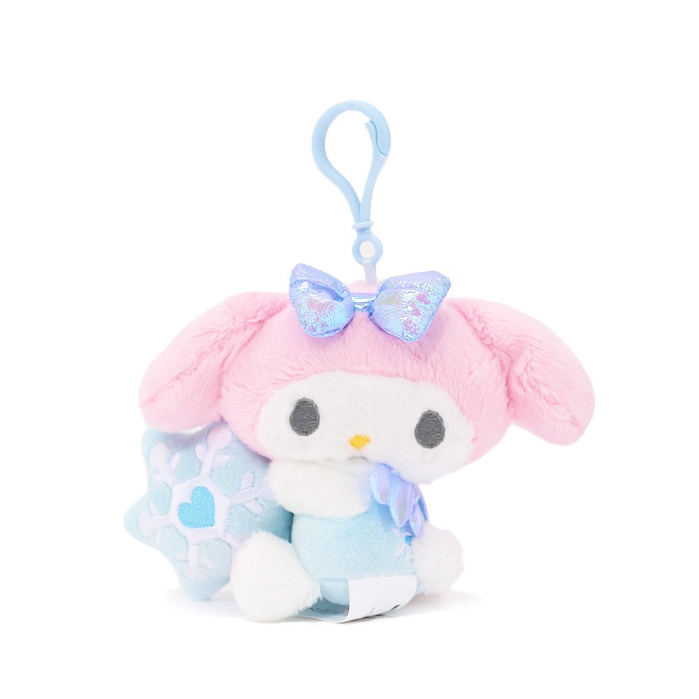 Sanrio My Melody Snow Angel Mascot Clip-On Plush Keychain