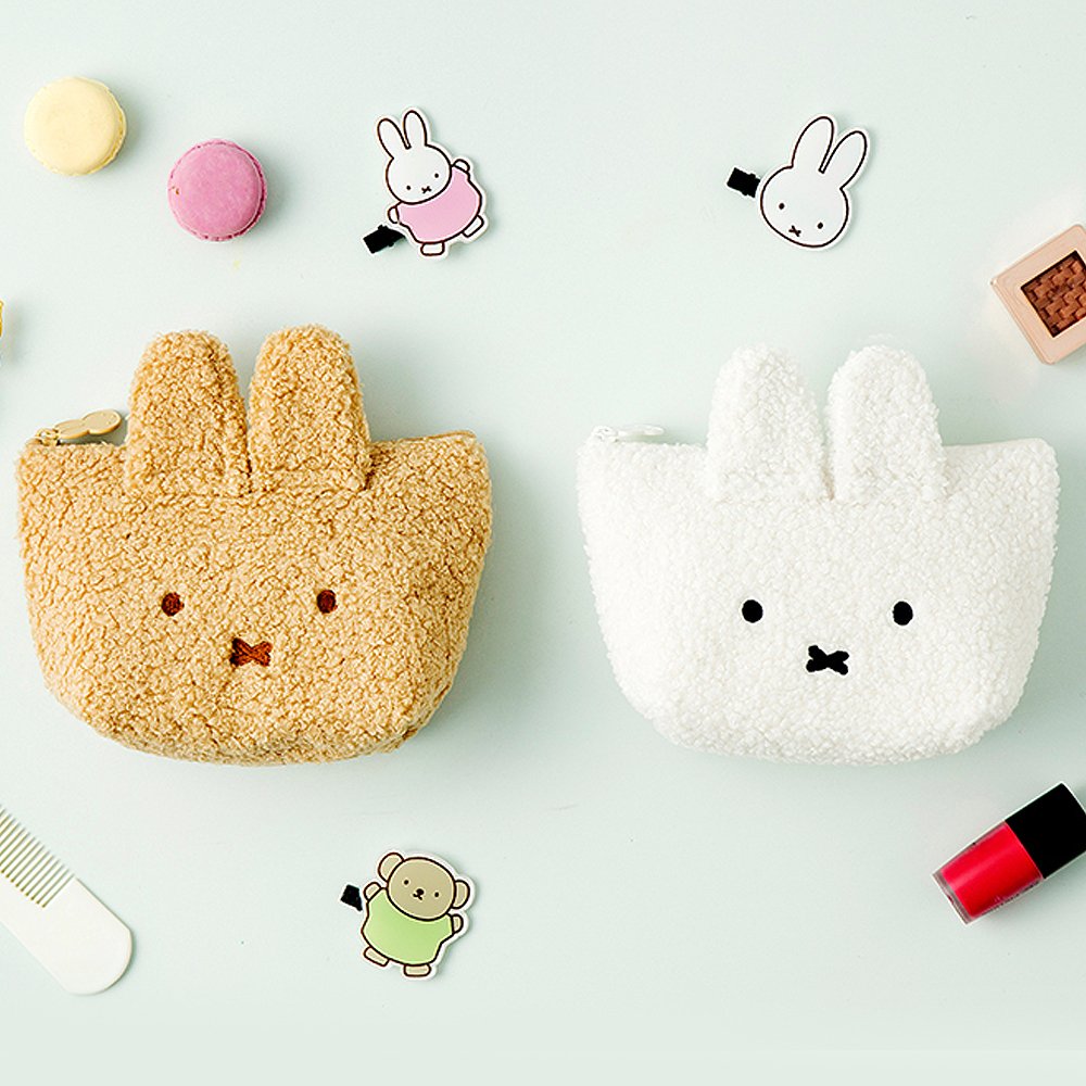 Miffy Face Curly Texture Pouch
