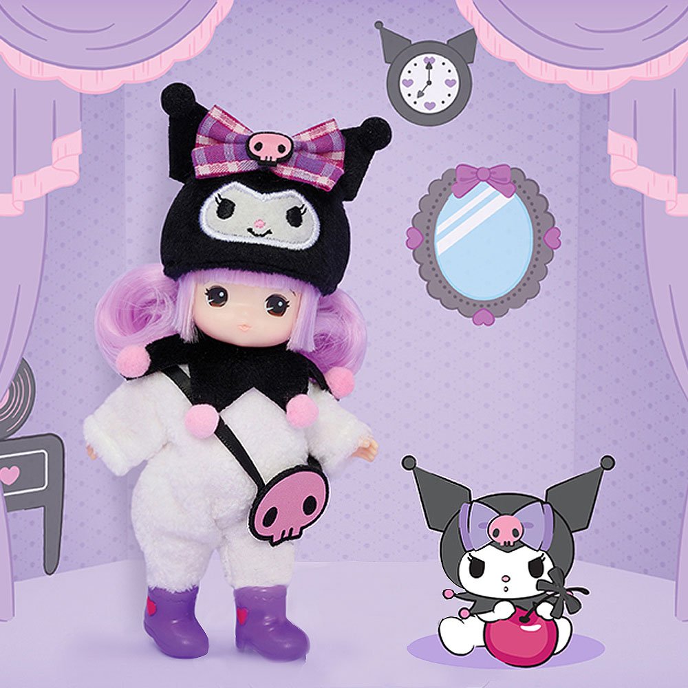 Cute Little Mimi doll in Sanrio Koromi character-themed costume