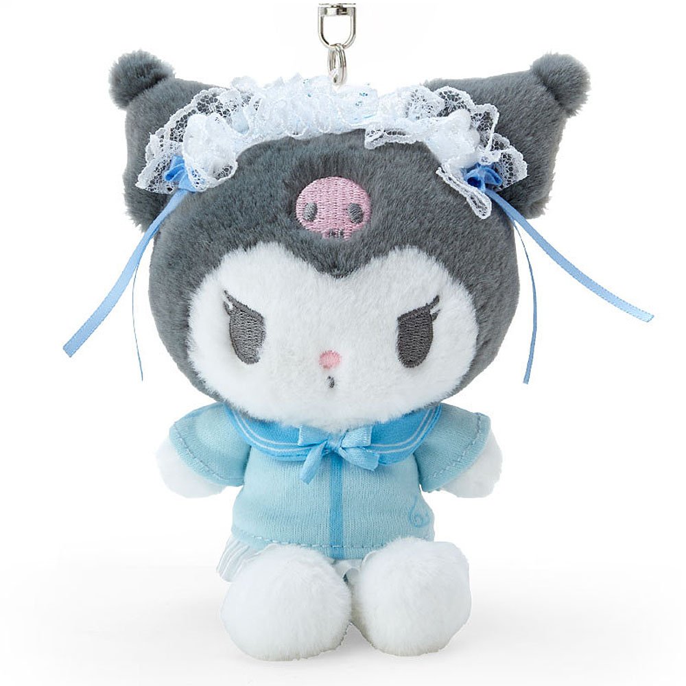 Kuromi Plush Mascot Keychain :Blue Angel