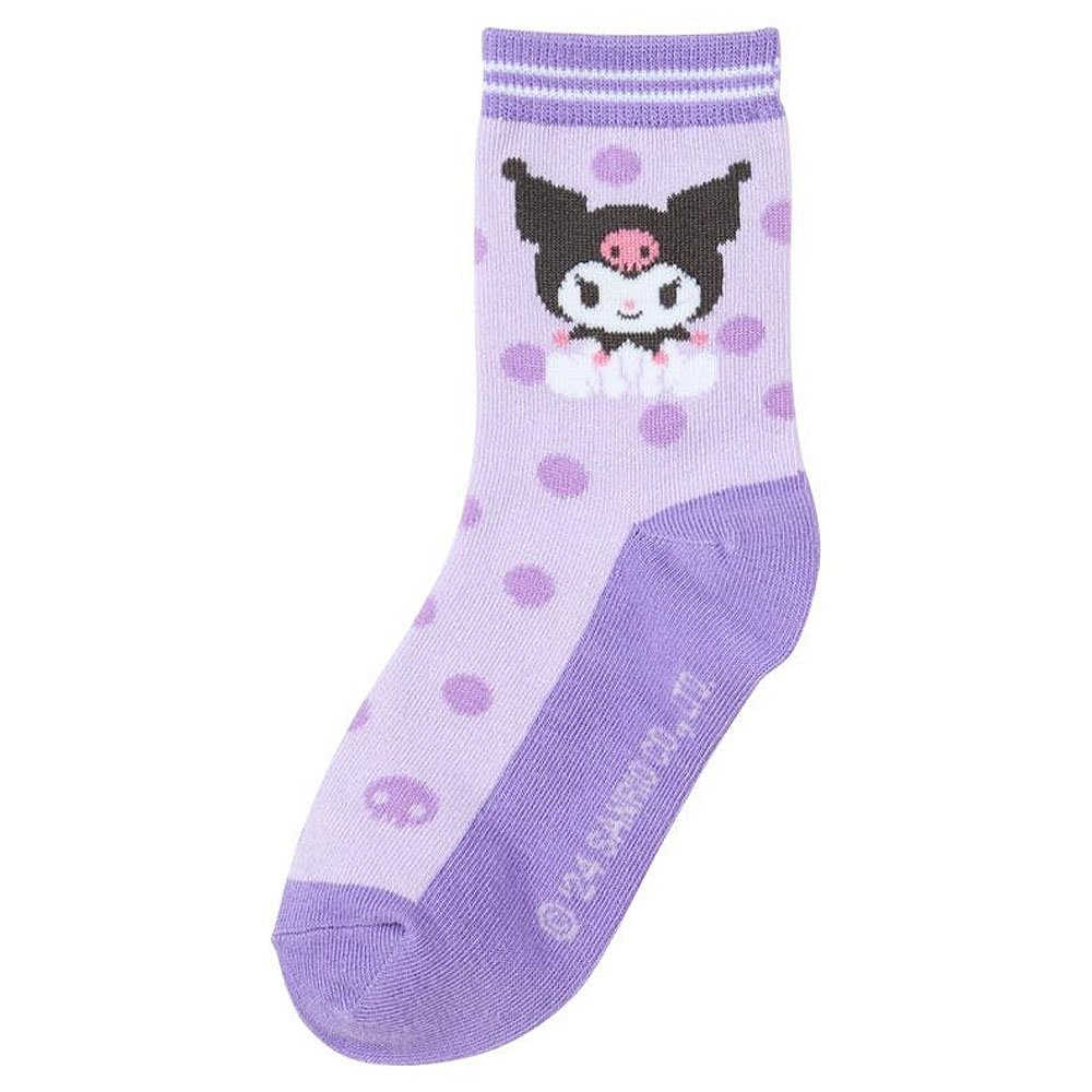 Kuromi 3Pair Sneaker Socks :Purple