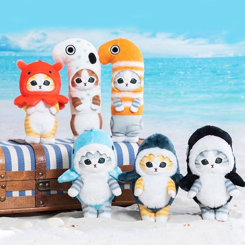 Mofusand Marine Cat Mascot Plush Keychain: Octopus