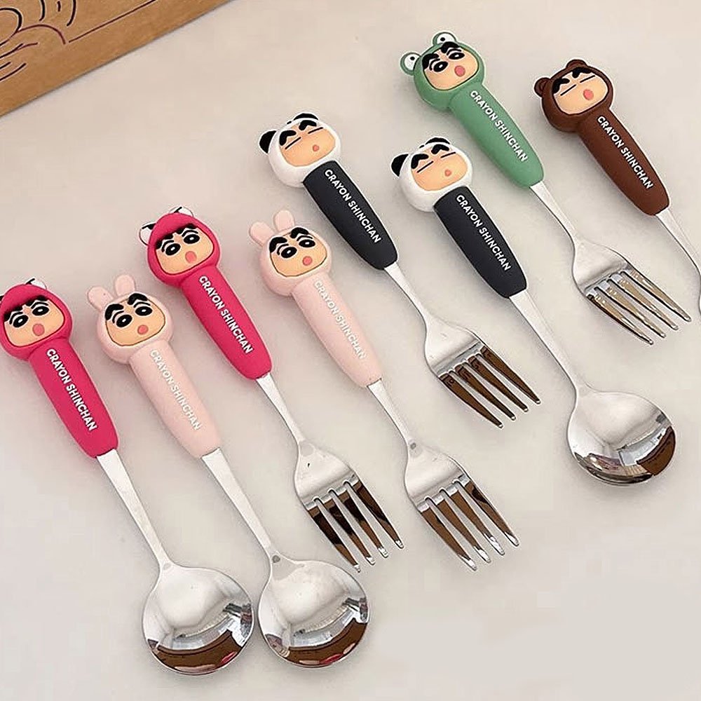 Crayon Shin-chan Figure Fork & Spoon
