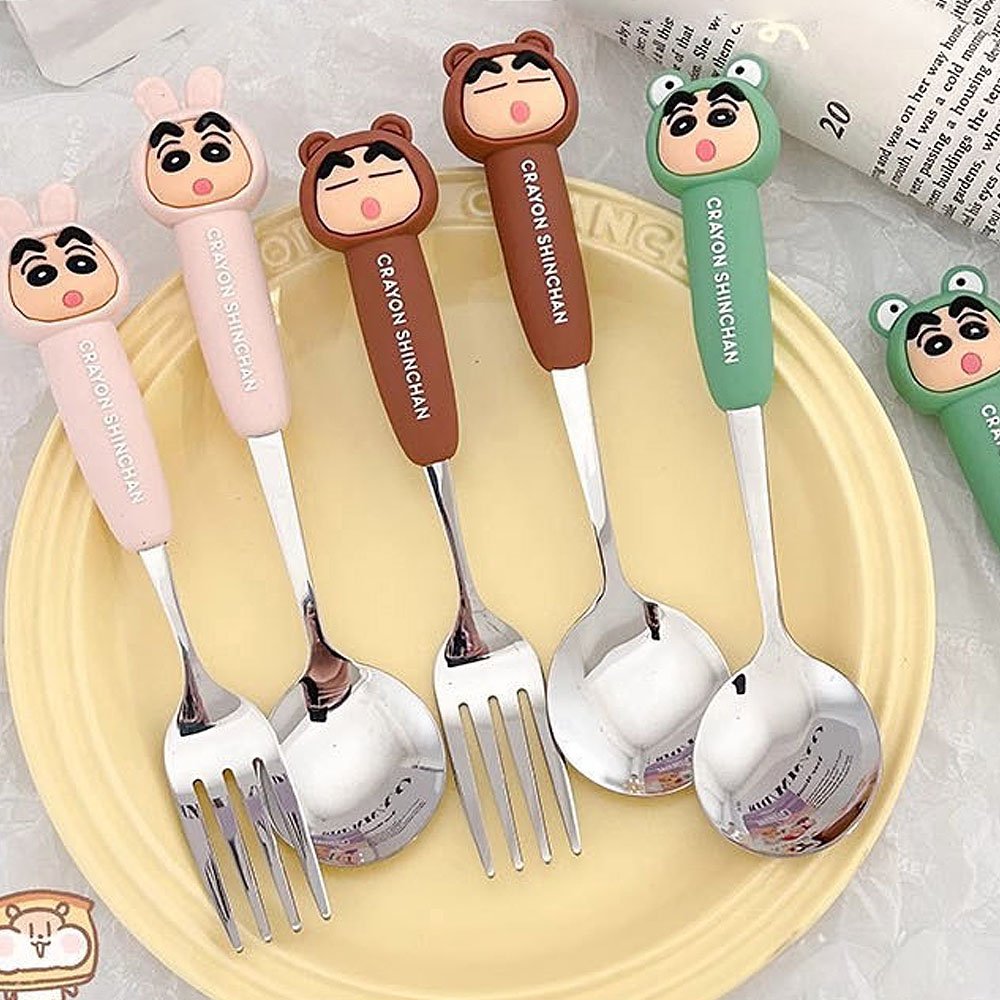 Crayon Shin-chan Figure Fork & Spoon