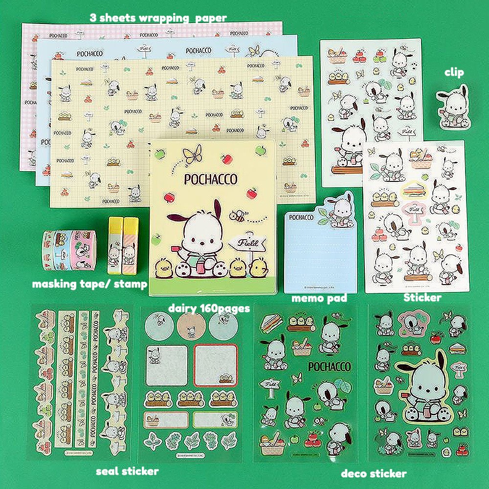 Sanrio Pochacco Diary & Sticker Bag Gift Set