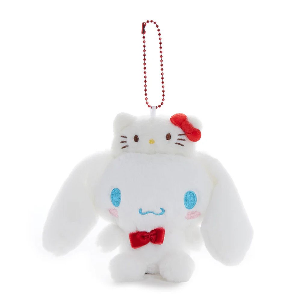 Cinnamoroll Mascot Keychain Plush :Hello Kitty 50th Anniversary