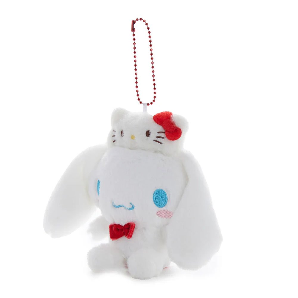 Cinnamoroll Mascot Keychain Plush :Hello Kitty 50th Anniversary