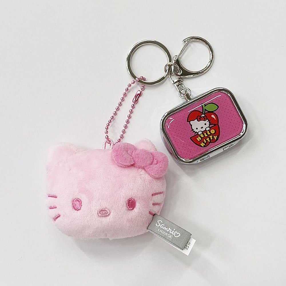 Sanrio Hello Kitty Color Face Plush Keychain