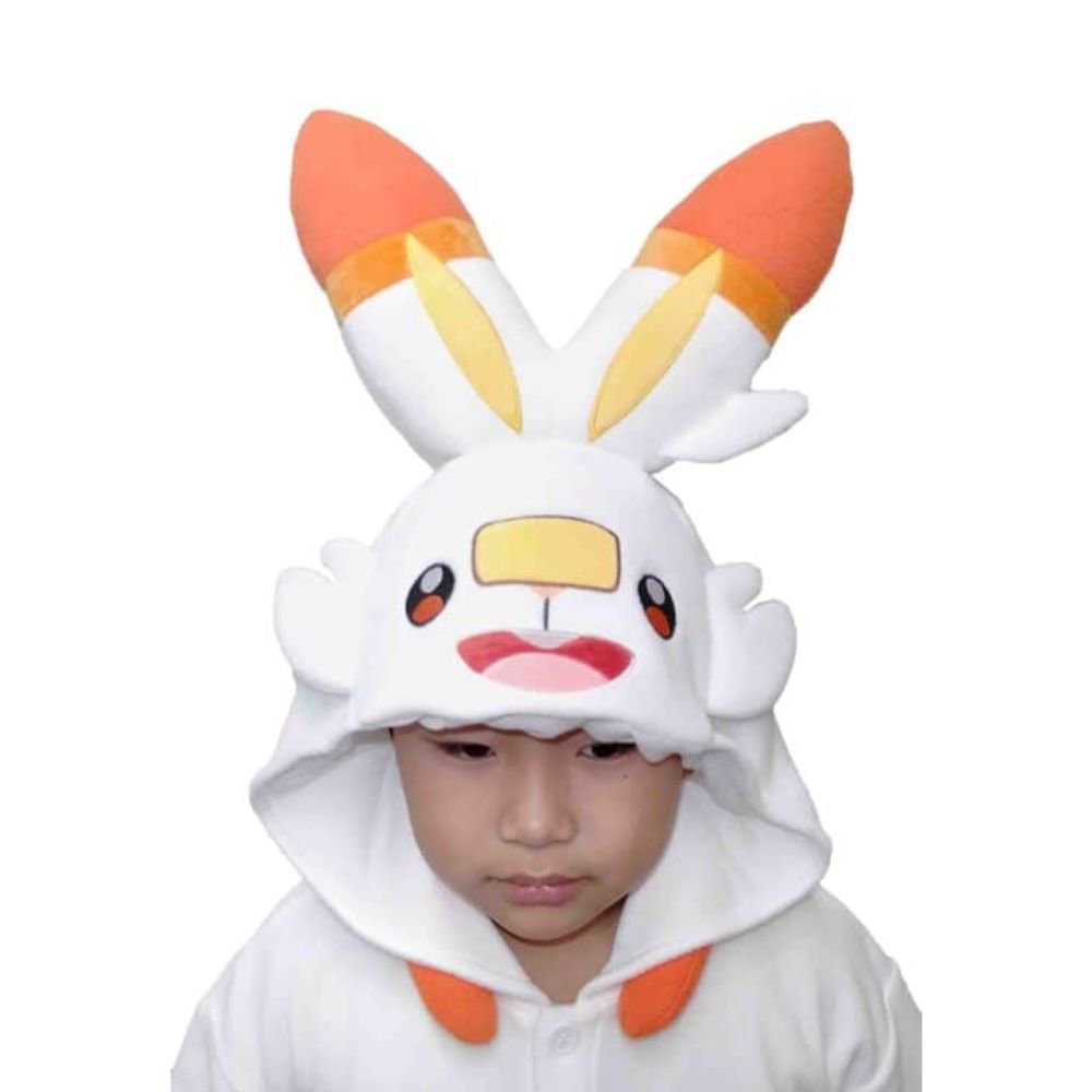 Pokemon Scorbunny Kids Costume Kigurumi Jumpsuit