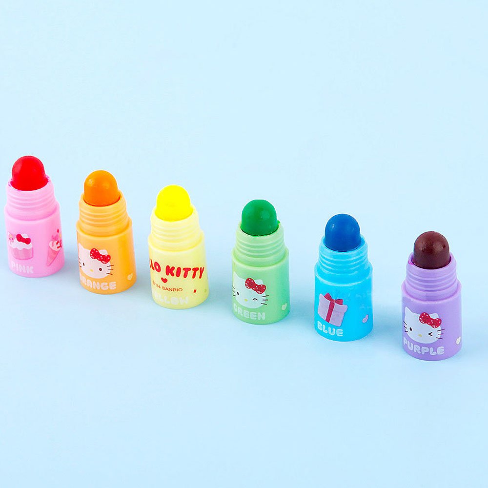 Sanrio Block Crayon 6-Color Highlighter