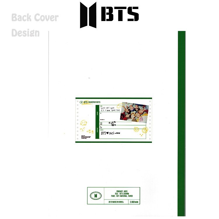 KPOP BTS Photo College Ruled Notebook