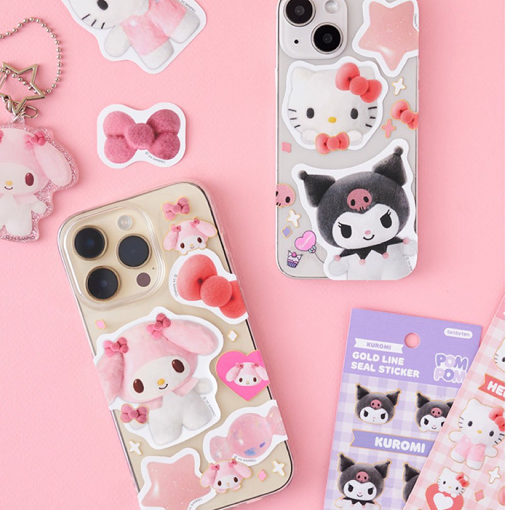 Sanrio Characters Tin Case Sticker Set :Pompom