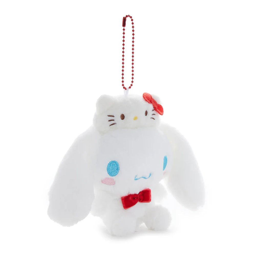 Cinnamoroll Mascot Keychain Plush :Hello Kitty 50th Anniversary