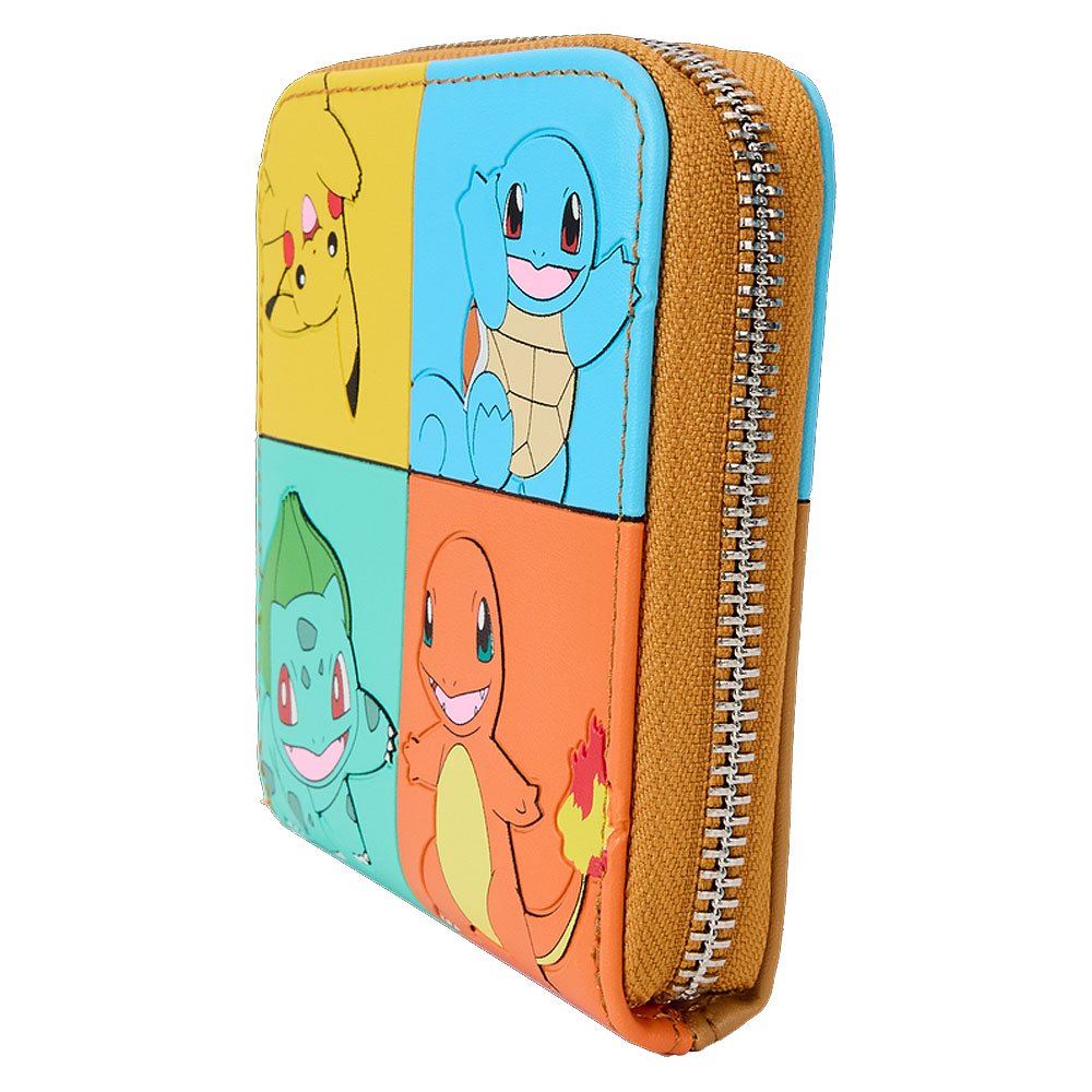 Loungefly x Pokémon Color Block Starters Zip Around Wallet