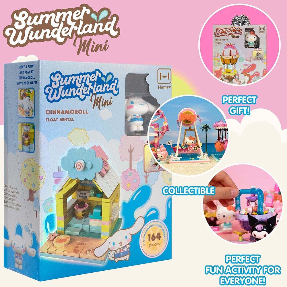 Summer Wunderland Mini Cinnamoroll toy set packaging with colorful design and product images.