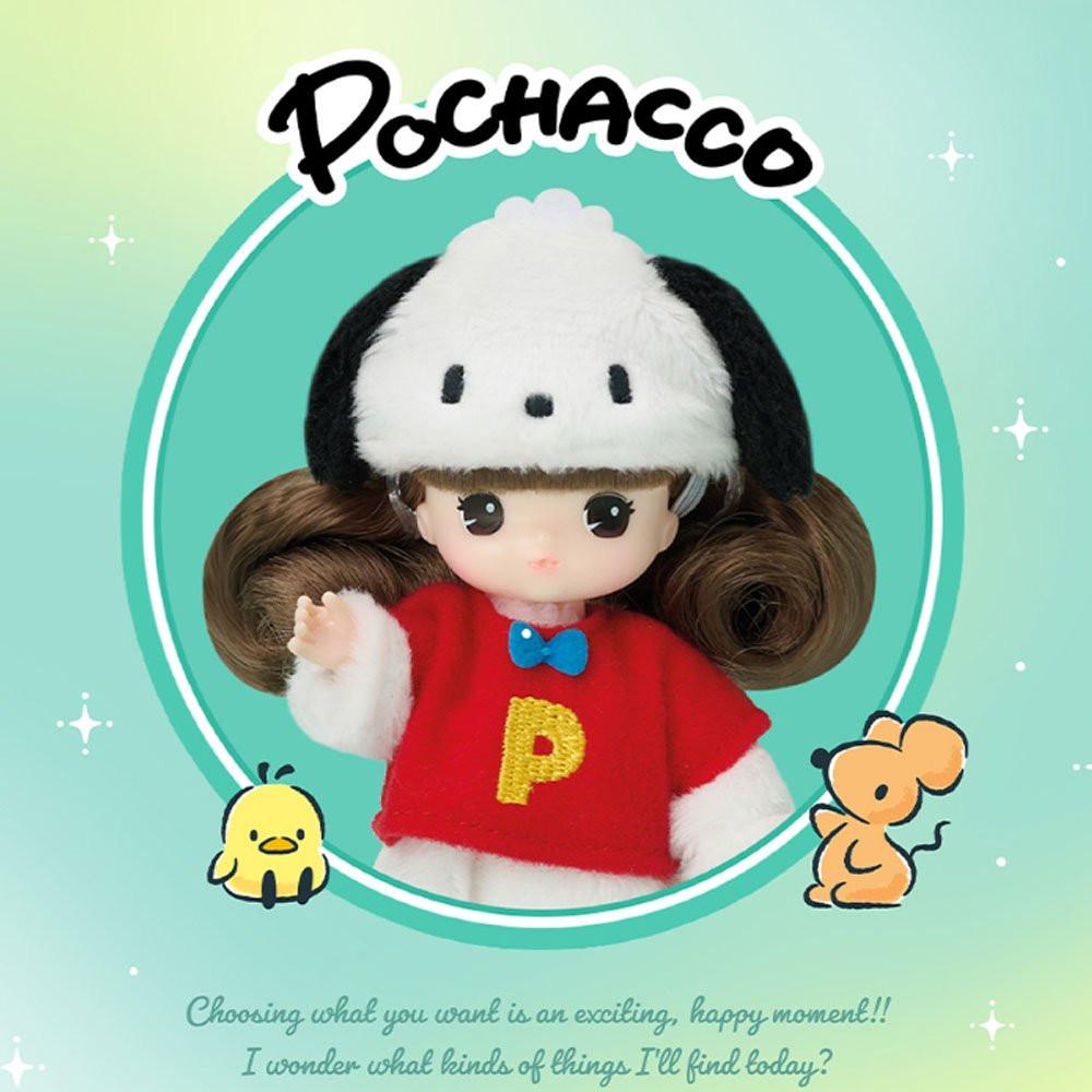 Cute Little Mimi doll in Sanrio Pochacco character-themed costume