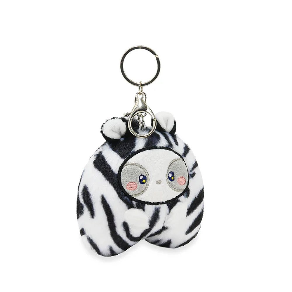 Anirollz Miniz Zebra Pandaroll Plush Charm Keychain
