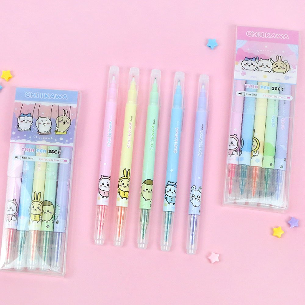 Chiikawa Dual 5-Colors Highlighter Set