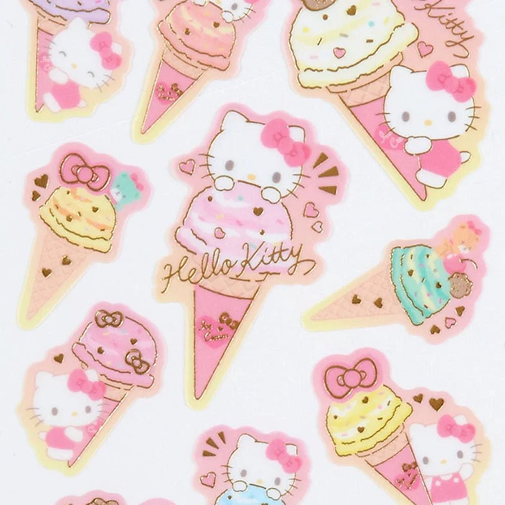 Hello Kitty Sticker Sheet :Ice Cream Party