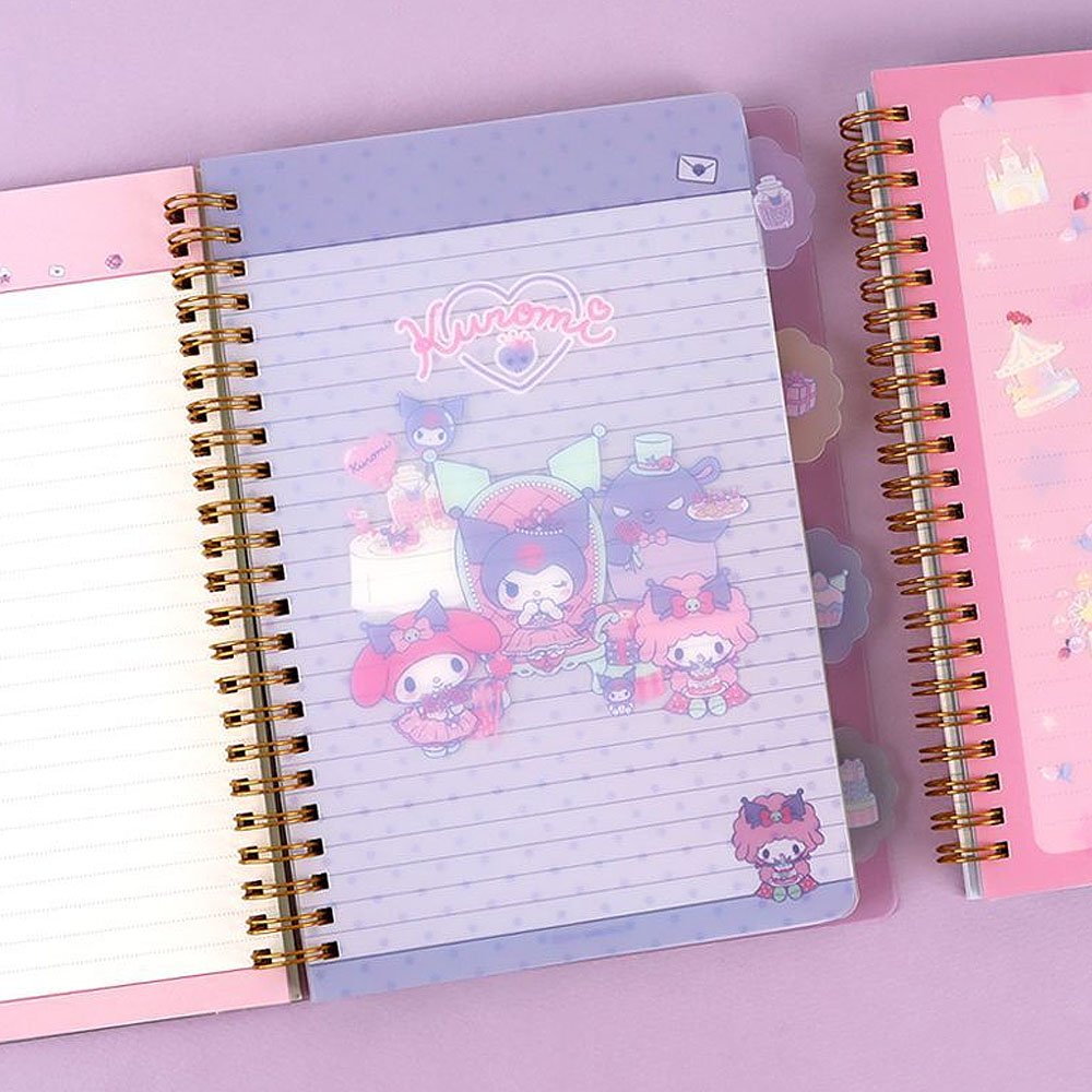 Sanrio Cinnamoroll & Kuromi Blingbling 4-Tab Index Notebook