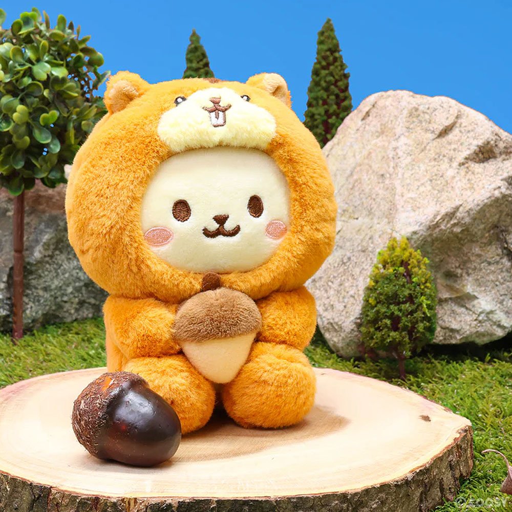 Anirollz Squirrel Bunniroll Small Sitting Plush