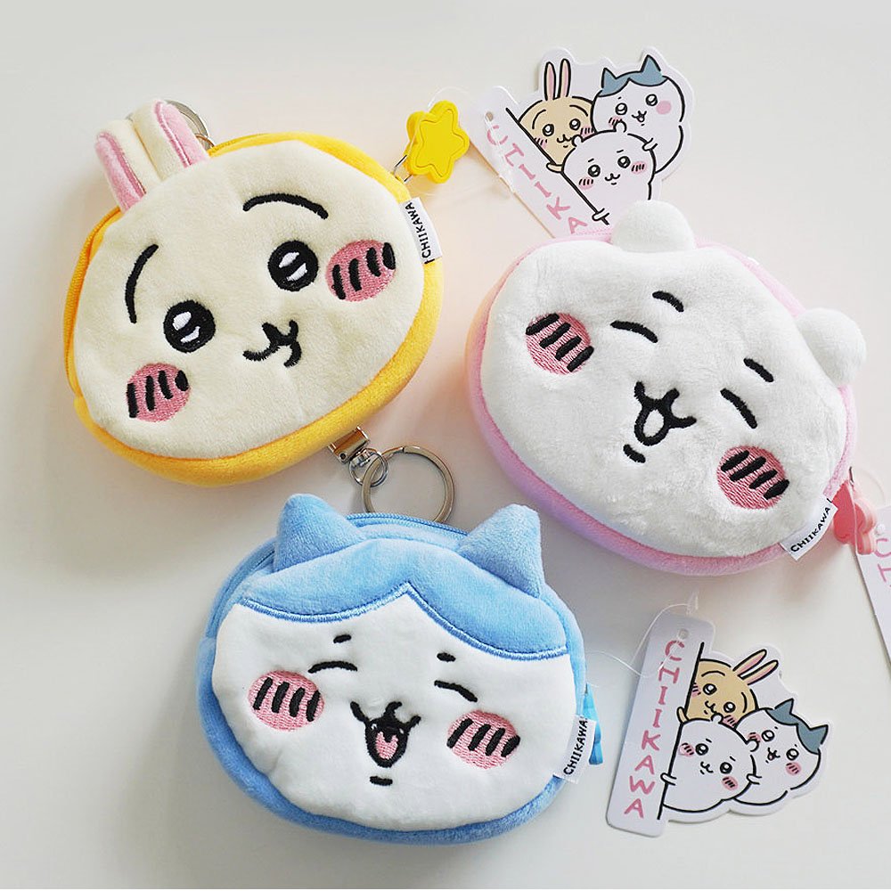 Chiikawa Usagi Face Pouch Clip-On Keychain