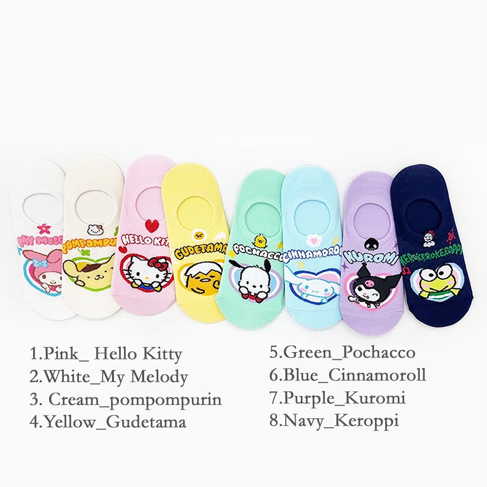 Sanrio Characters Heart No Show Socks