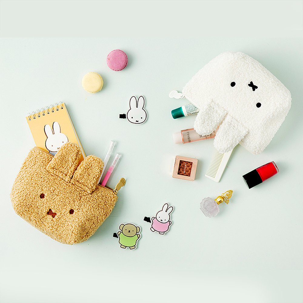 Miffy Face Curly Texture Pouch