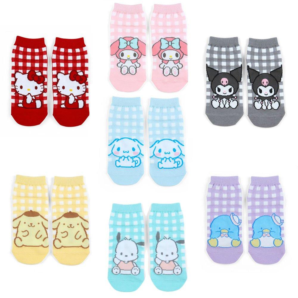 Sanrio Characters Check Sneaker Socks
