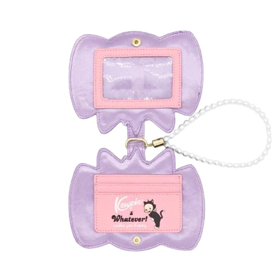 Kewpie Cat Bow Pearl Wristlet Card Holder