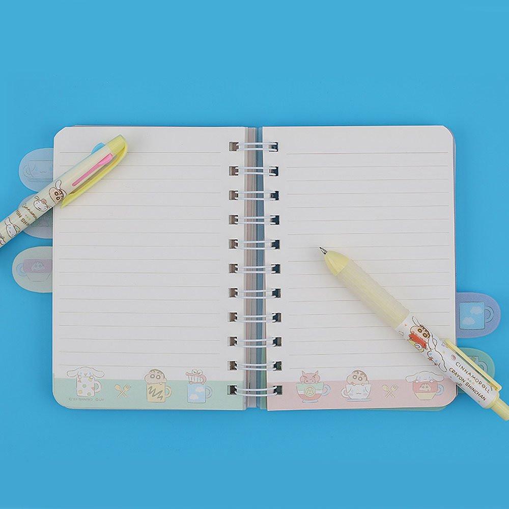 Sanrio Cinnamoroll x Crayon Shin-chan 5-Tab Index Notebook