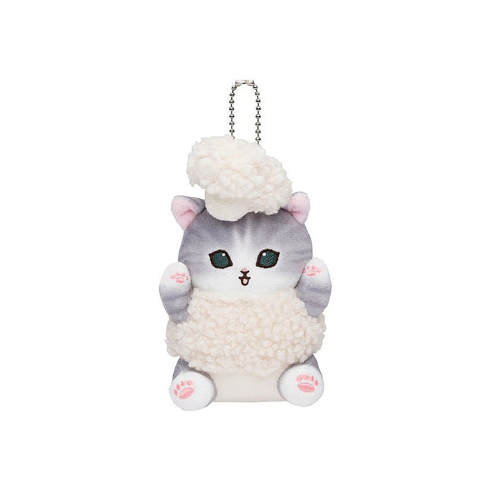 Mofusand Harvested Mascot Plush Keychain : Cauliflower