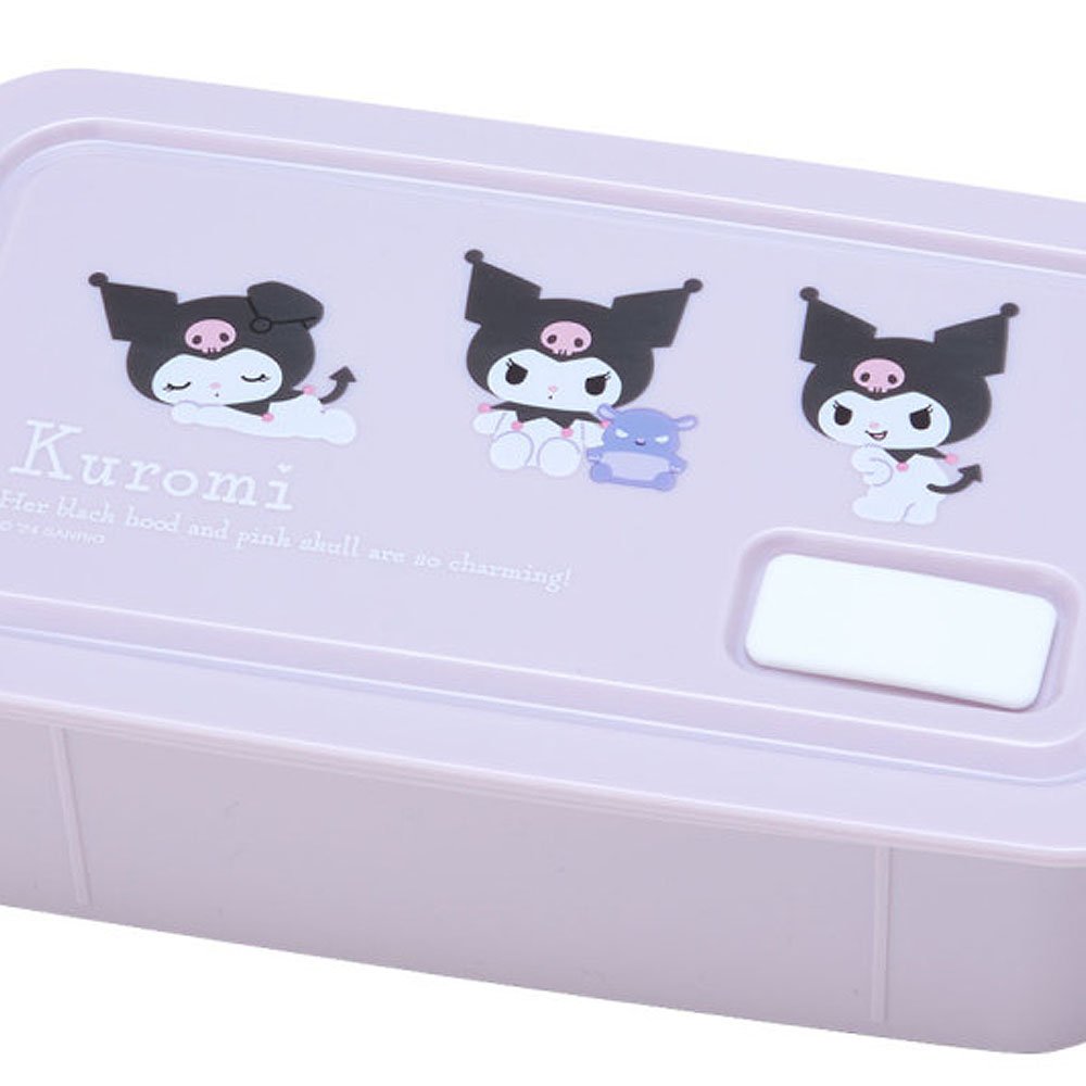 Kuromi Bento Box & Chopsticks & Spoon with Case Set