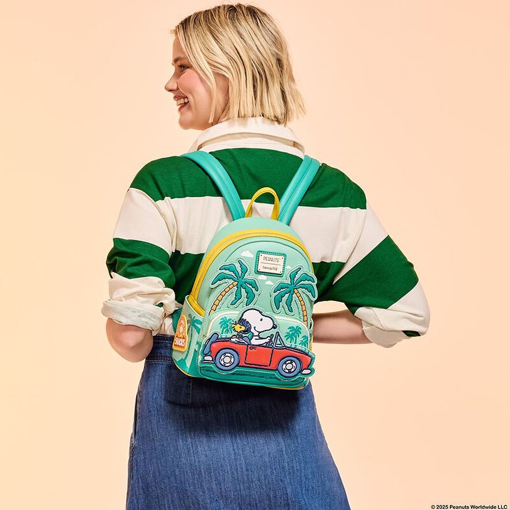 Loungefly x Peanuts Snoopy & Woodstock Road Trip Mini Backpack