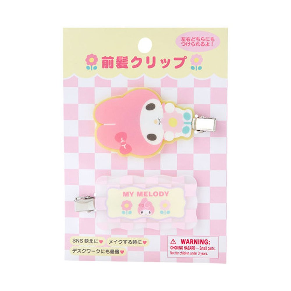 My Melody Hair Clip Set :Pastel Check