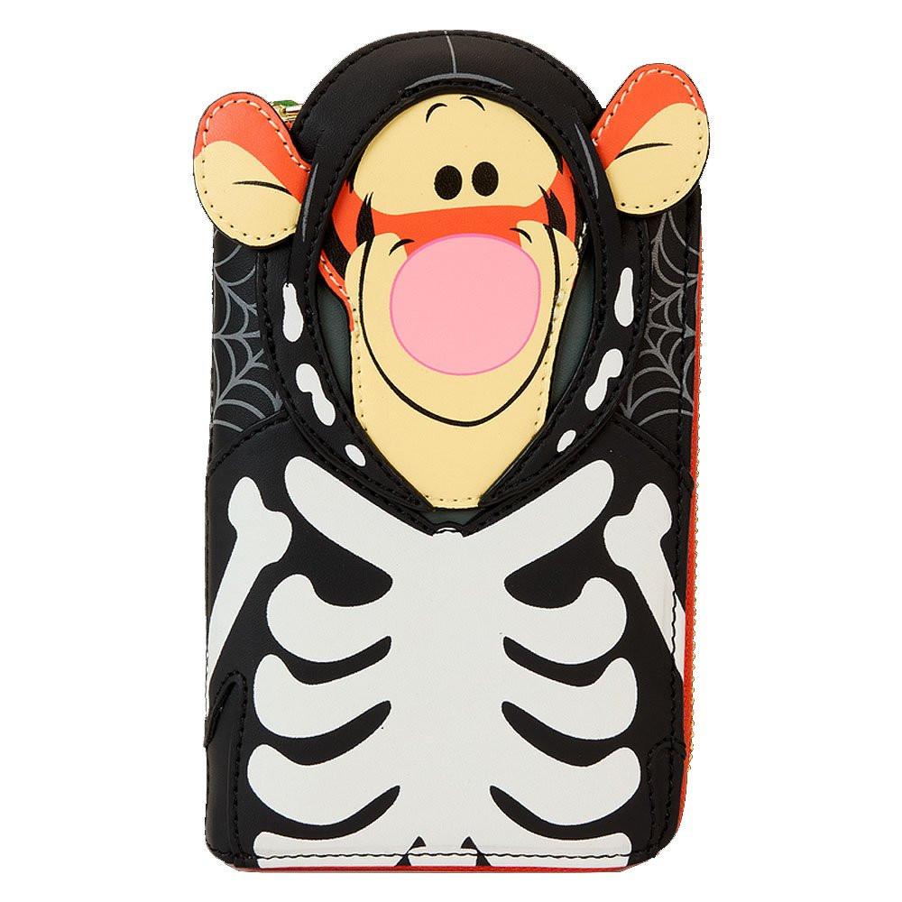 Loungefly x Winnie The Pooh Skeleton Tigger Cosplay Glow Zip Around Wallet