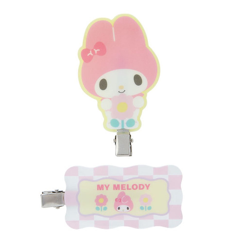 My Melody Hair Clip Set :Pastel Check