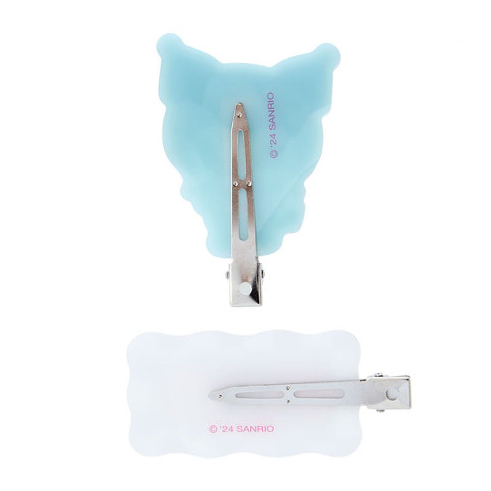 Kuromi Hair Clip Set :Pastel Check