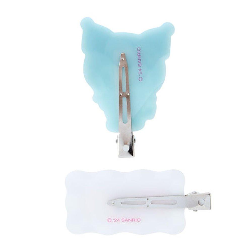 Kuromi Hair Clip Set :Pastel Check
